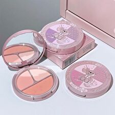 Art Value Little Bear Knight 3-Color Blush Palette - 3 Types - 01# Guava Tea (4g+3g+5g)