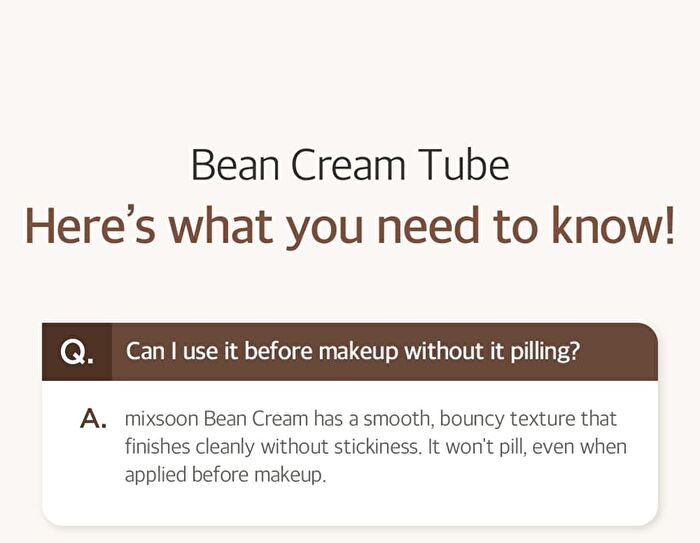 mixsoon Bean Cream Tube - 65ml