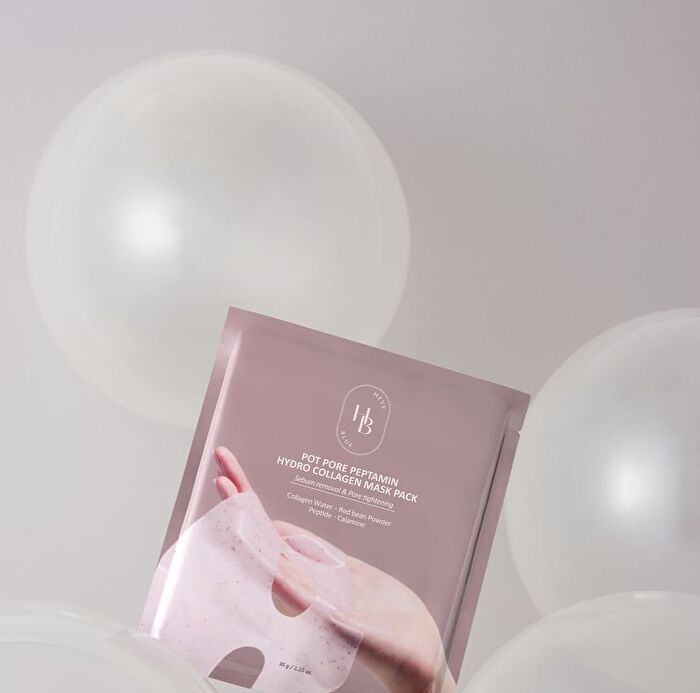 Heveblue Pot Pore Peptamin Hydro Collagen Mask Pack Set 4 sheets - 35g x 4 sheets