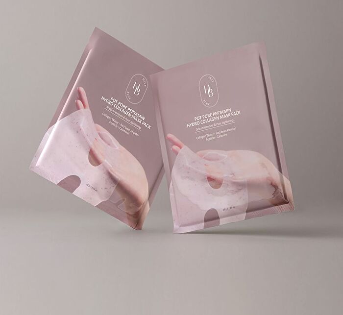 Heveblue Pot Pore Peptamin Hydro Collagen Mask Pack Set 4 sheets - 35g x 4 sheets