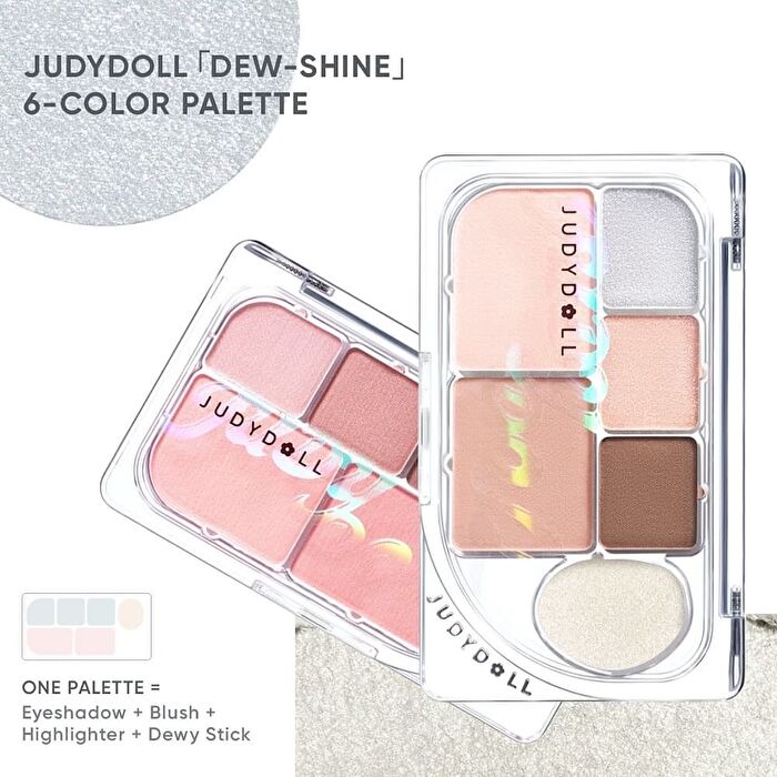 Dew-Shine 6 Color Palette (Warm Tone) - 2 Type - #01 Peach Soda  - 8g