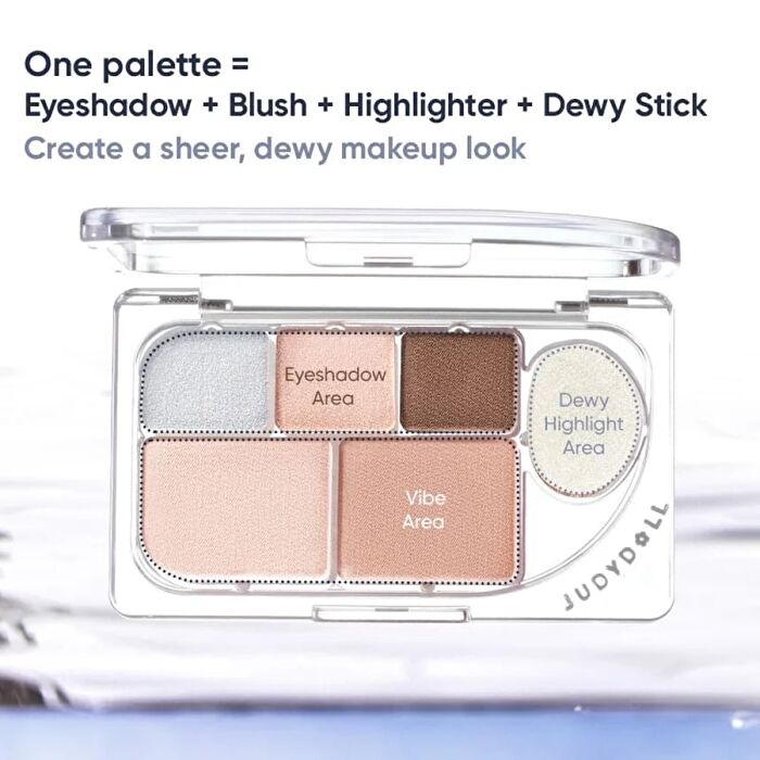 Dew-Shine 6 Color Palette (Cool Tone) - 2 Type - #04 Barroco Pearl - 8g