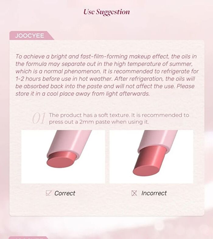 Joocyee Long-Lasting Glossy Rouge (564-566) - #566 Sweet Tea - 3g
