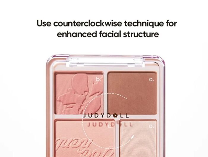 4 Color Blush & Highlight Palette (5-6) - #05 Fit Pink