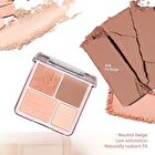 4 Color Blush & Highlight Palette (5-6) - #06 Fit Beige