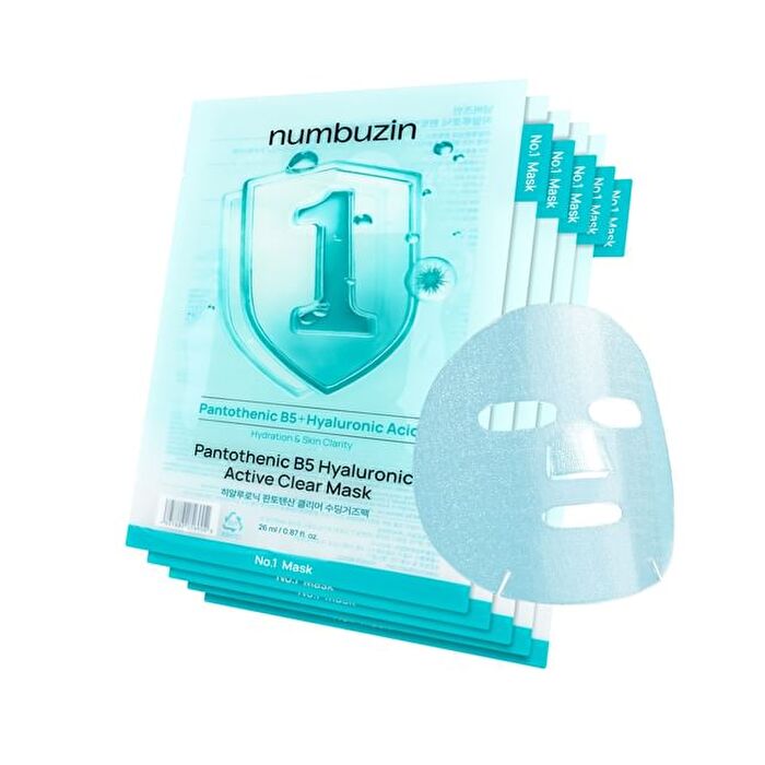 numbuzin No.1 Pantothenic B5 Hyaluronic Active Clear Mask Set 5 sheets - 26ml x 5 sheets