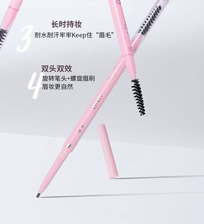 Dual-Ended Slim Eyebrow Pen - 3 Colors - 101# Ash Brown - 800mg