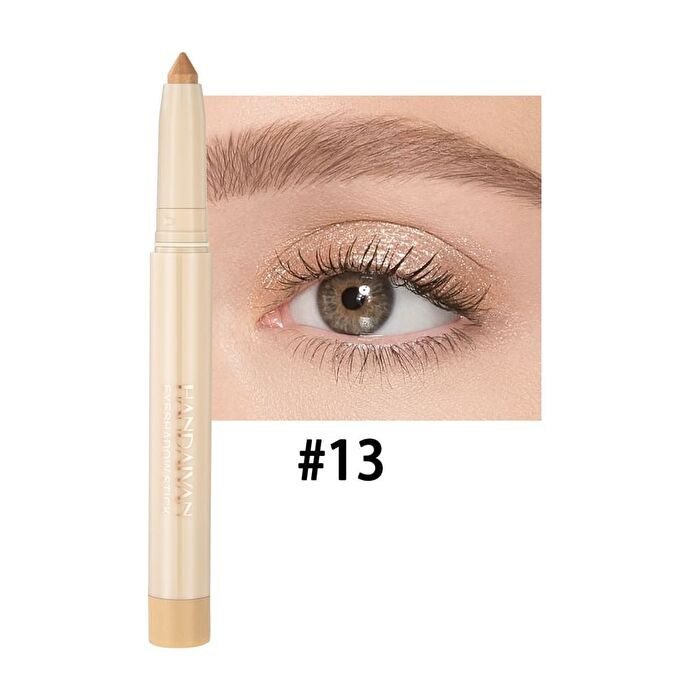 Dual-Ended Pearlescent Eyeshadow Stick - 10 Colors - 07# Dark Red - 0.85g