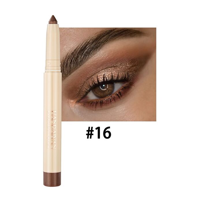 Dual-Ended Pearlescent Eyeshadow Stick - 10 Colors - 07# Dark Red - 0.85g