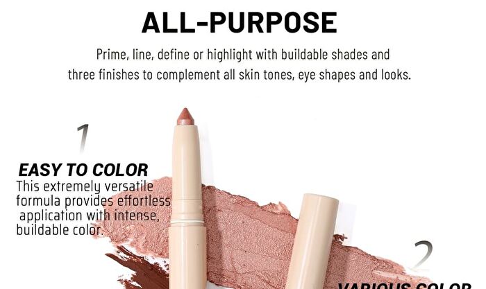 Dual-Ended Pearlescent Eyeshadow Stick - 10 Colors - 07# Dark Red - 0.85g