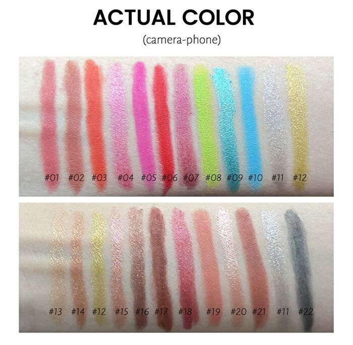Dual-Ended Pearlescent Eyeshadow Stick - 10 Colors - 07# Dark Red - 0.85g