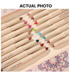 Dual-Ended Pearlescent Eyeshadow Stick - 10 Colors - 07# Dark Red - 0.85g