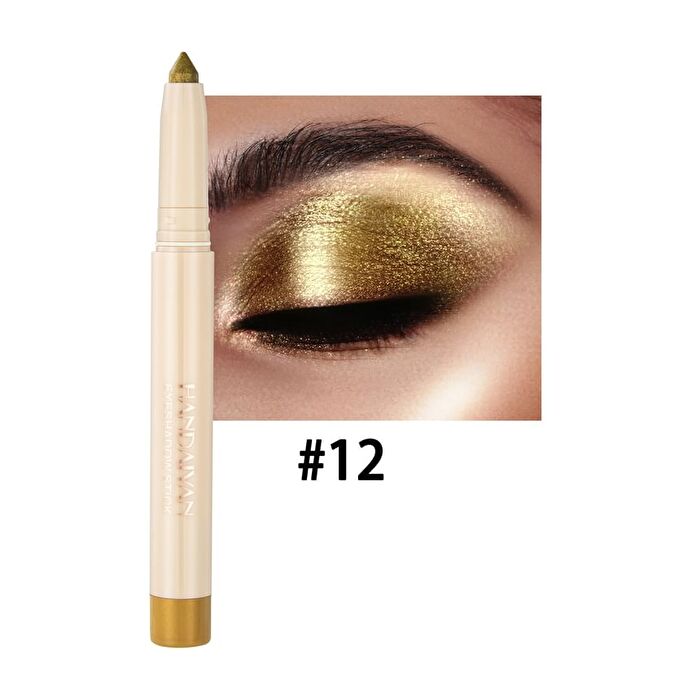 Dual-Ended Pearlescent Eyeshadow Stick - 10 Colors - 07# Dark Red - 0.85g