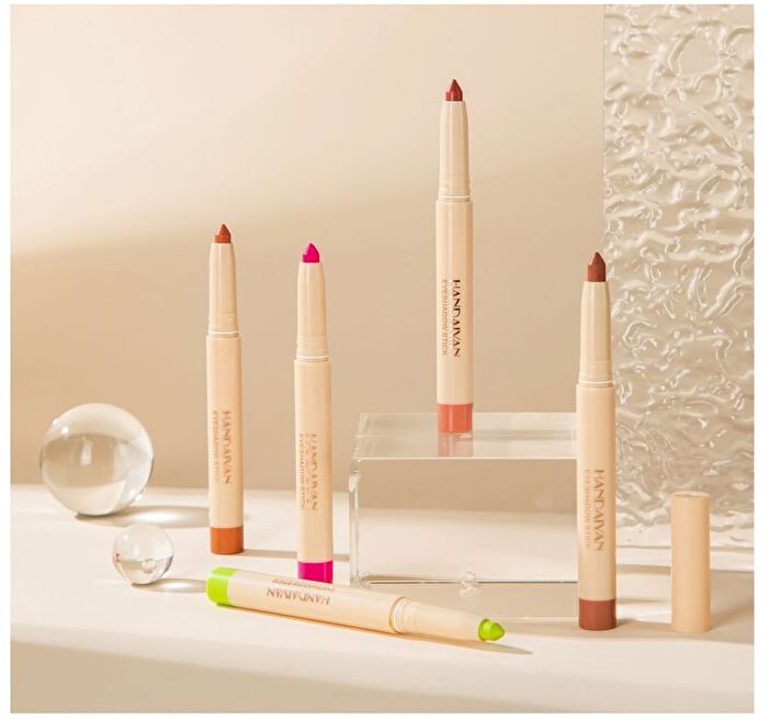 Dual-Ended Pearlescent Eyeshadow Stick - 10 Colors - 07# Dark Red - 0.85g