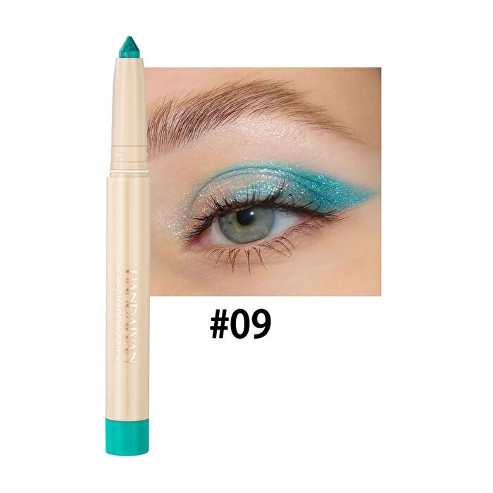 Dual-Ended Pearlescent Eyeshadow Stick - 10 Colors - 07# Dark Red - 0.85g