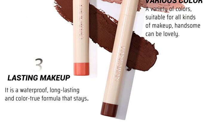 Dual-Ended Pearlescent Eyeshadow Stick - 10 Colors - 07# Dark Red - 0.85g