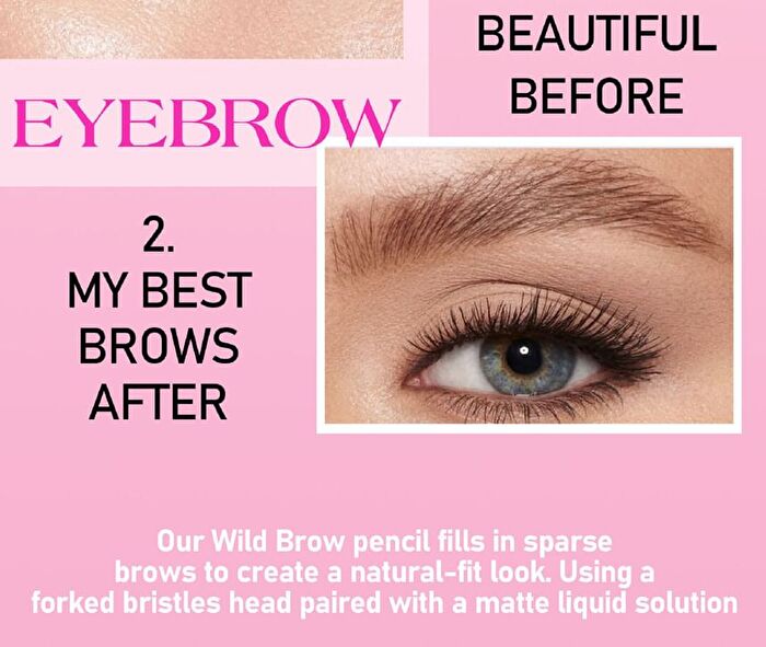 Wild Waterproof Liquid Brow Pen - 5 Colors - 05# Ebony Black - 0.55ml