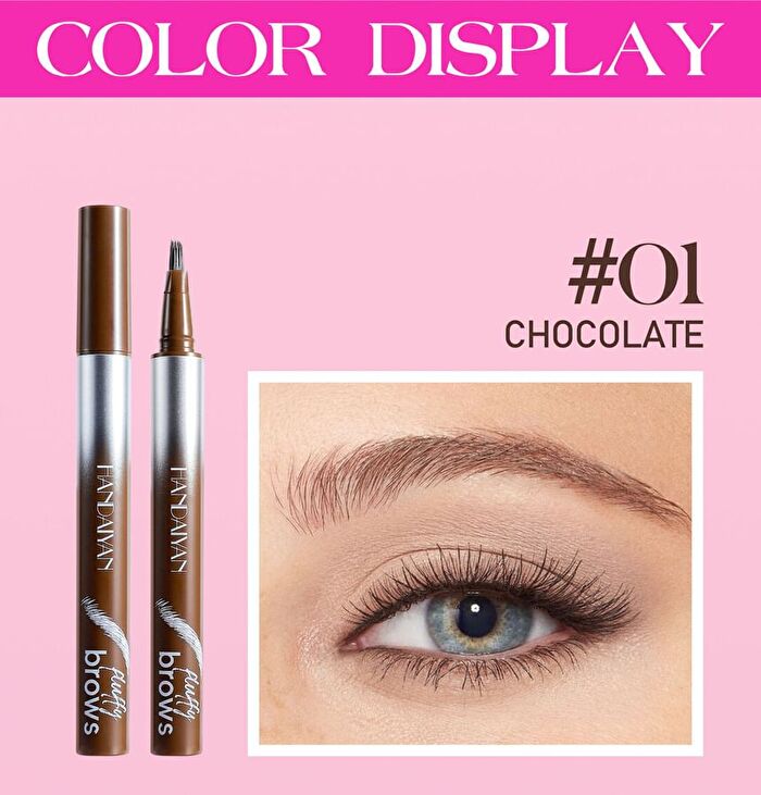 Wild Waterproof Liquid Brow Pen - 5 Colors - 05# Ebony Black - 0.55ml