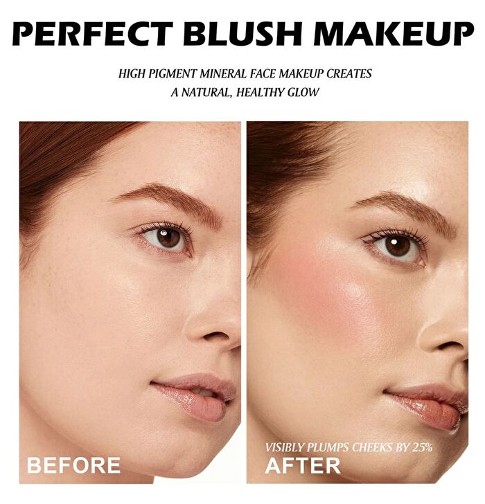 Two-Tone Mineral Blush Palette - 5 Types - 02# Cherry Blossom & Coral - 6g