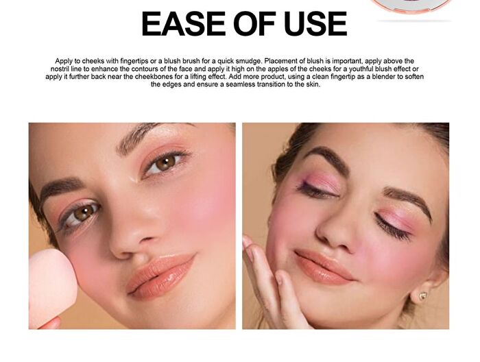 Two-Tone Mineral Blush Palette - 5 Types - 02# Cherry Blossom & Coral - 6g