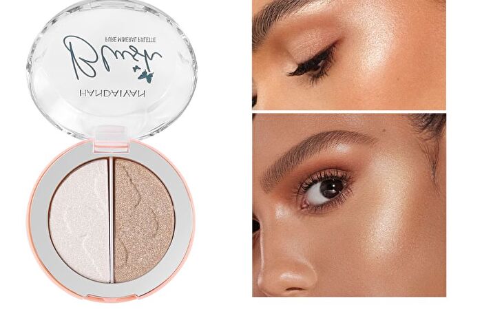 Two-Tone Mineral Blush Palette - 5 Types - 02# Cherry Blossom & Coral - 6g