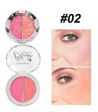 Two-Tone Mineral Blush Palette - 5 Types - 02# Cherry Blossom & Coral - 6g