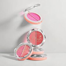 Two-Tone Mineral Blush Palette - 5 Types - 02# Cherry Blossom & Coral - 6g