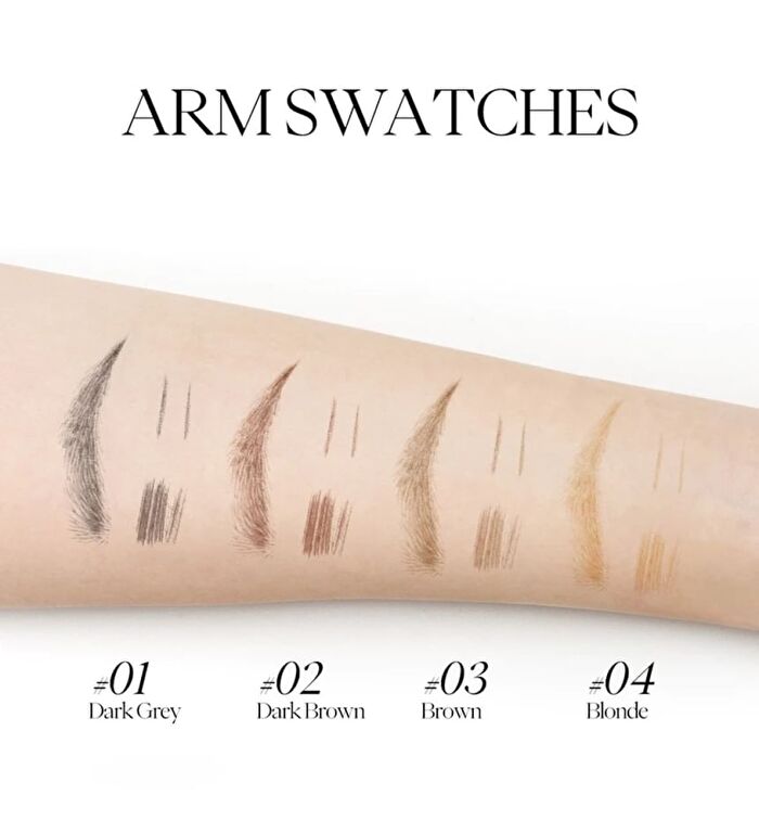 Joocyee Double Headed Eyebrow Pencil - 4 Colors - #01 Dark Grey