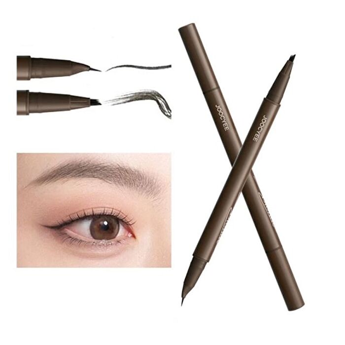 Joocyee Double Headed Eyebrow Pencil - 4 Colors - #02 Dark Brown