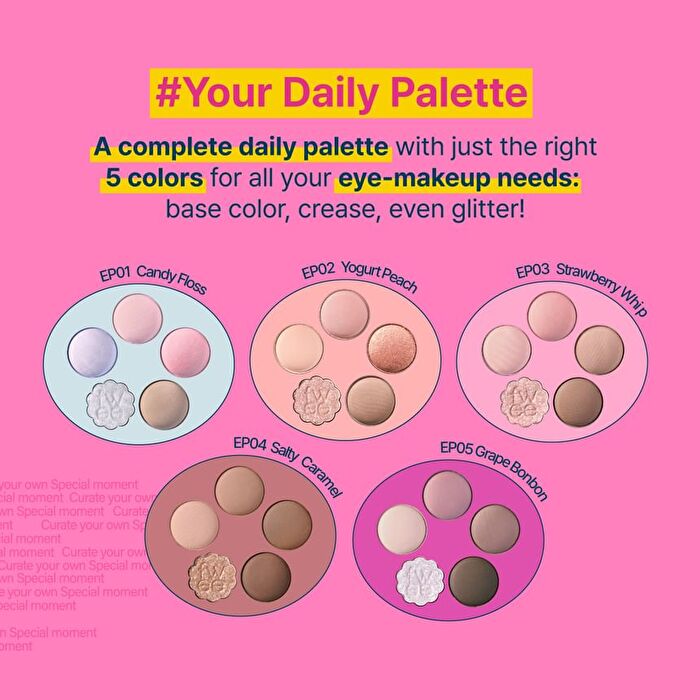 fwee Pocket Eye Palette - 5 Types - #EP01 Candy Floss