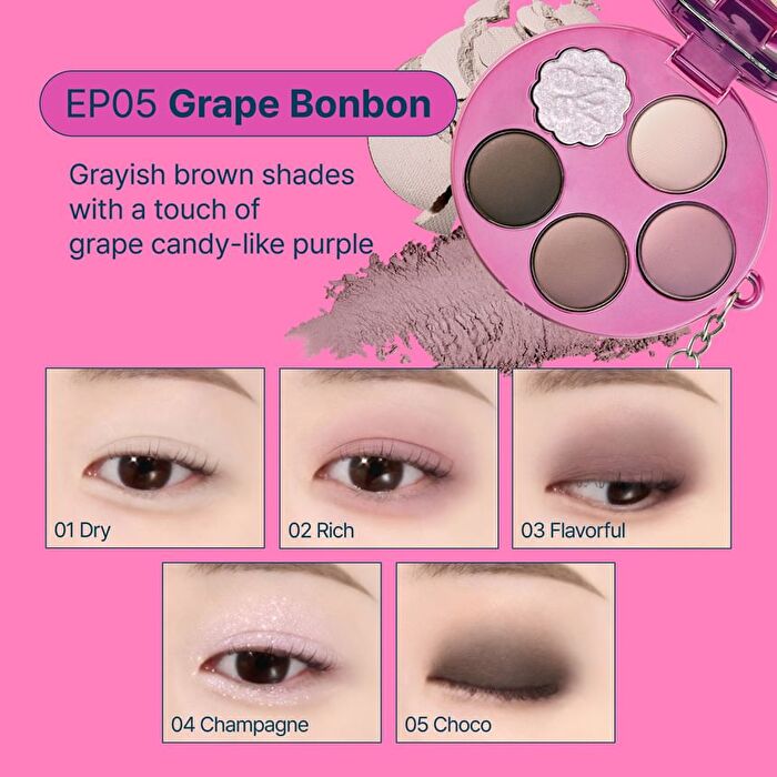 fwee Pocket Eye Palette - 5 Types - #EP01 Candy Floss