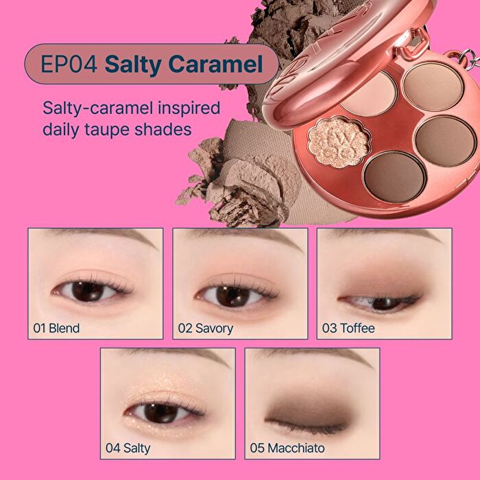 fwee Pocket Eye Palette - 5 Types - #EP02 Yogurt Peach