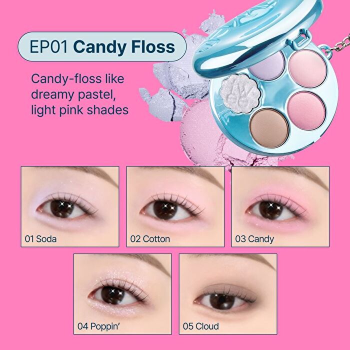 fwee Pocket Eye Palette - 5 Types - #EP03 Strawberry Whip