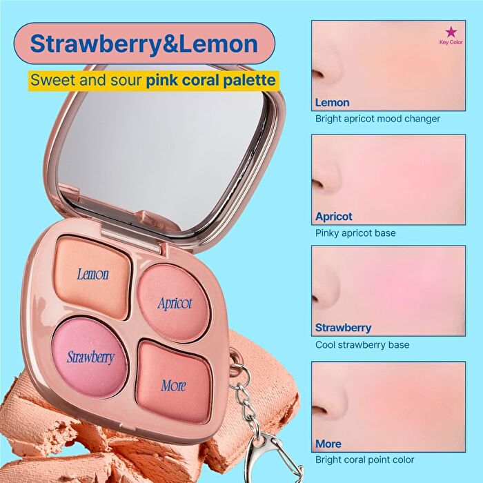 fwee Pocket Cheek Palette - 4 Types - #CP01 Pink&Soda