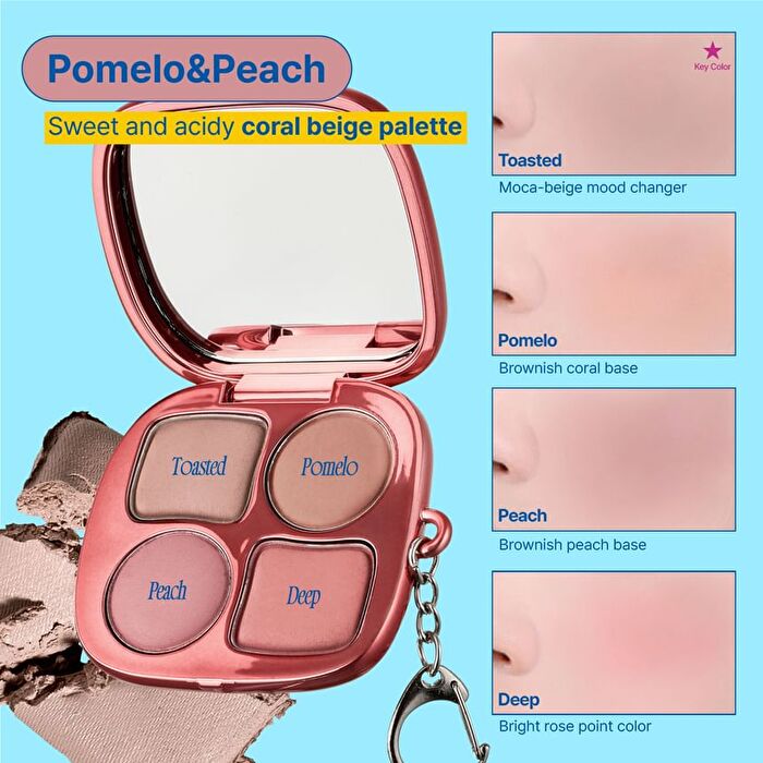 fwee Pocket Cheek Palette - 4 Types - #CP03 Pomelo&Peach
