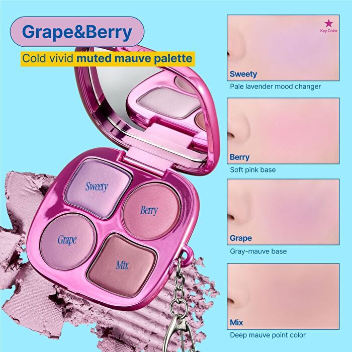 fwee Pocket Cheek Palette - 4 Types - #CP03 Pomelo&Peach