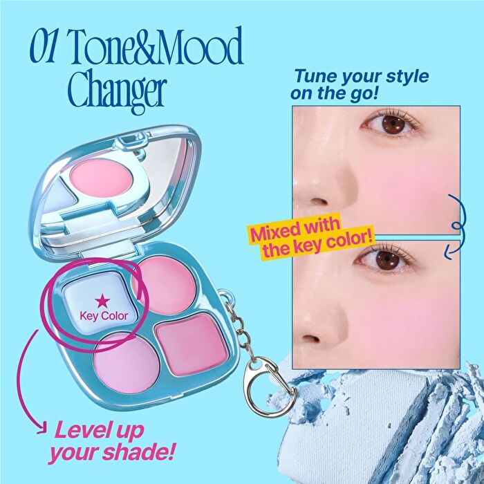 fwee Pocket Cheek Palette - 4 Types - #CP04 Grape&Berry