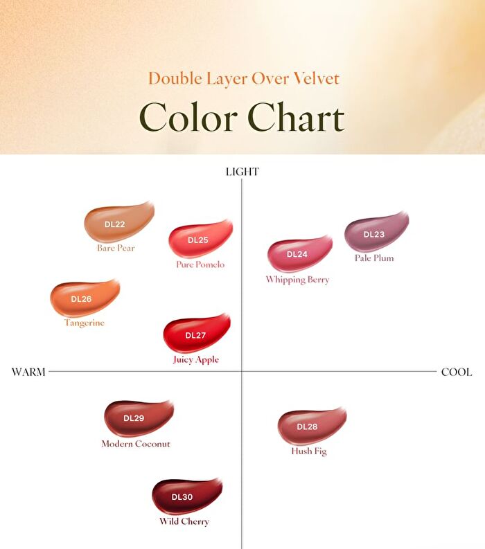 Black Rouge Double Layer Over Velvet Sweet Tangerine Edition - 9 Colors - DL25 Pure Pomelo