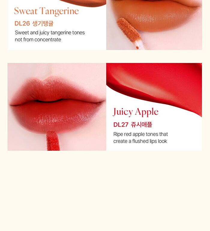 Black Rouge Double Layer Over Velvet Sweet Tangerine Edition - 9 Colors - DL27 Juicy Apple