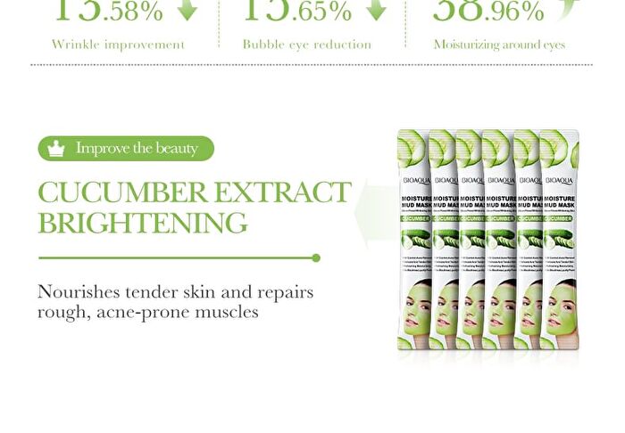 Bioaqua Cucumber Moisture Mud Mask - #Cucumber - 1pc