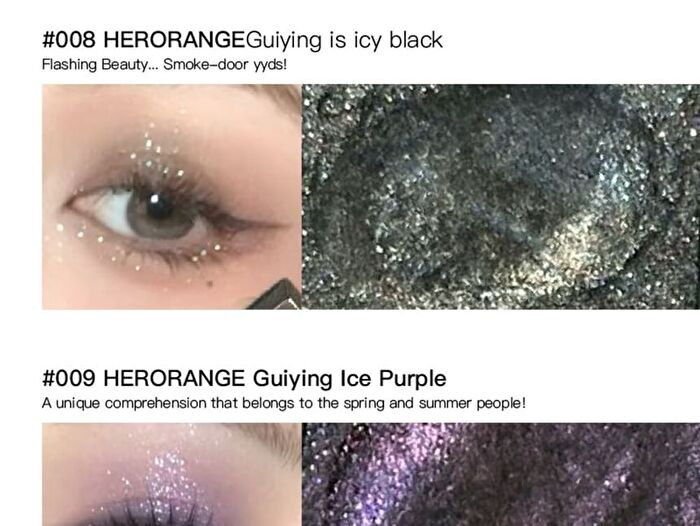 Herorange Chameleon Single Eyeshadow - 4 Colors - #10  Noble Shadow Ice Moss - 4.5g