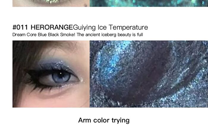 Herorange Chameleon Single Eyeshadow - 4 Colors - #11 Guiying Ice Temperature - 4.5g