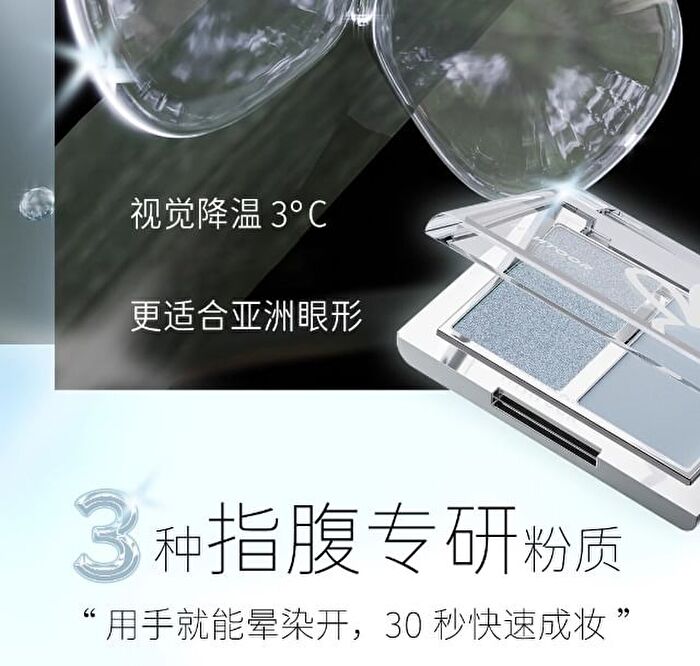 Hyntoor Icy Blue Two-Tone Eyeshadow Palette - 4 Types - AI10# Icy Blue - 3g