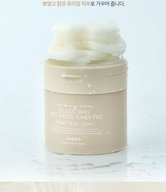 Ootd Glass Skin Rice Water Toner Pad - 70 pads