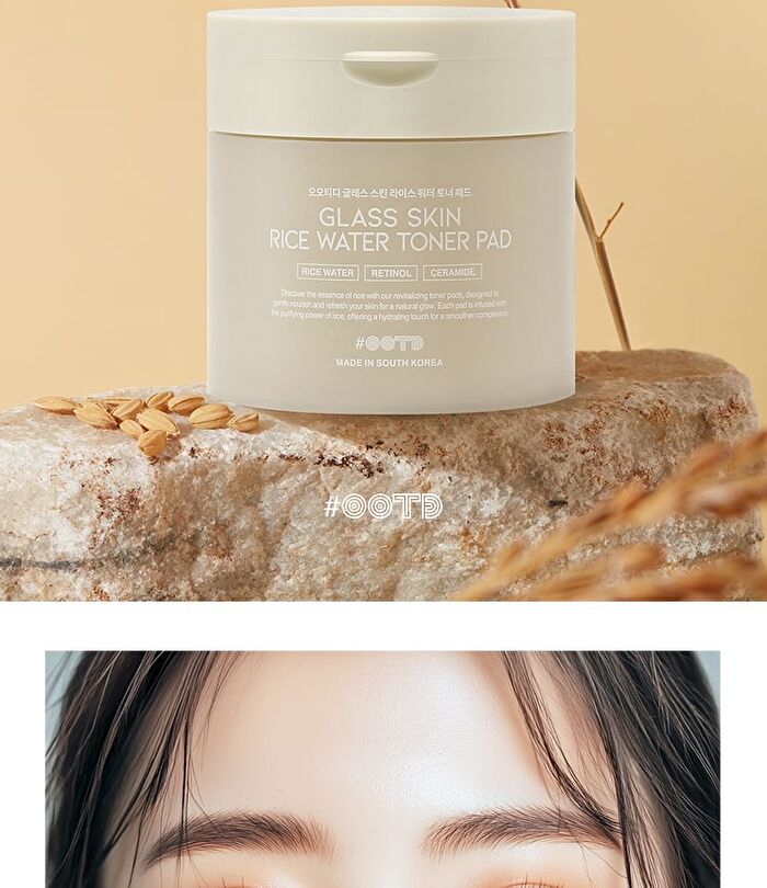 Ootd Glass Skin Rice Water Toner Pad - 70 pads