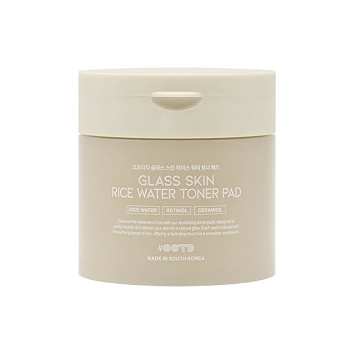 Ootd Glass Skin Rice Water Toner Pad - 70 pads