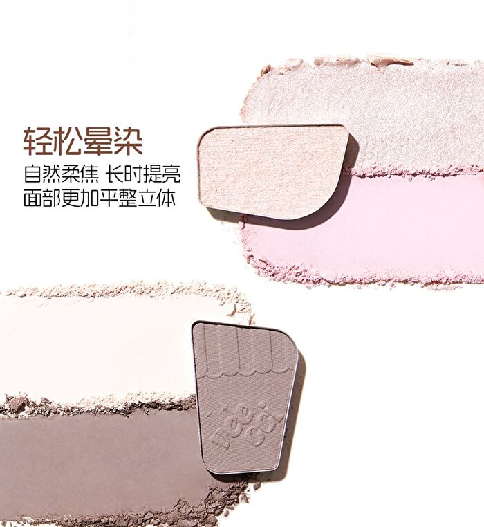 Veecci Freely Painted Highlighter & Shading Palette Chibi Maruko Chan Edition - 2 Types - Z02# Pink Gray - 8.6g