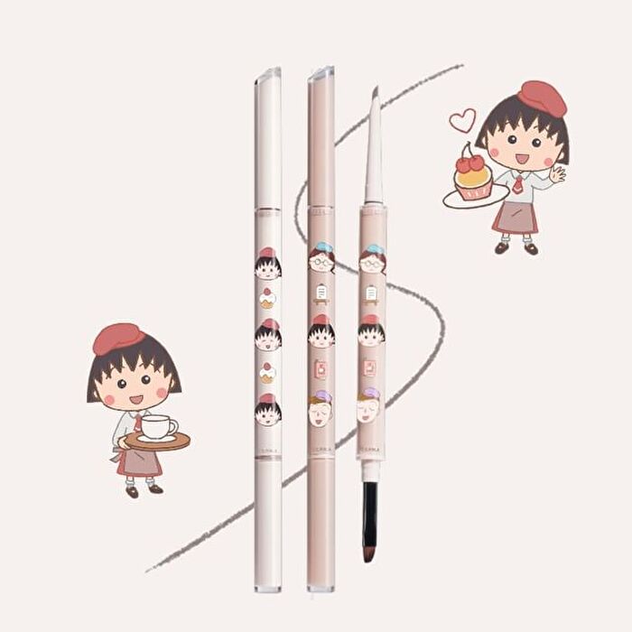 Veecci Dual-Ended Gel Eyeliner Chibi Maruko Chan Edition - 2 Colors - Y01# Classic Brown - 60mg