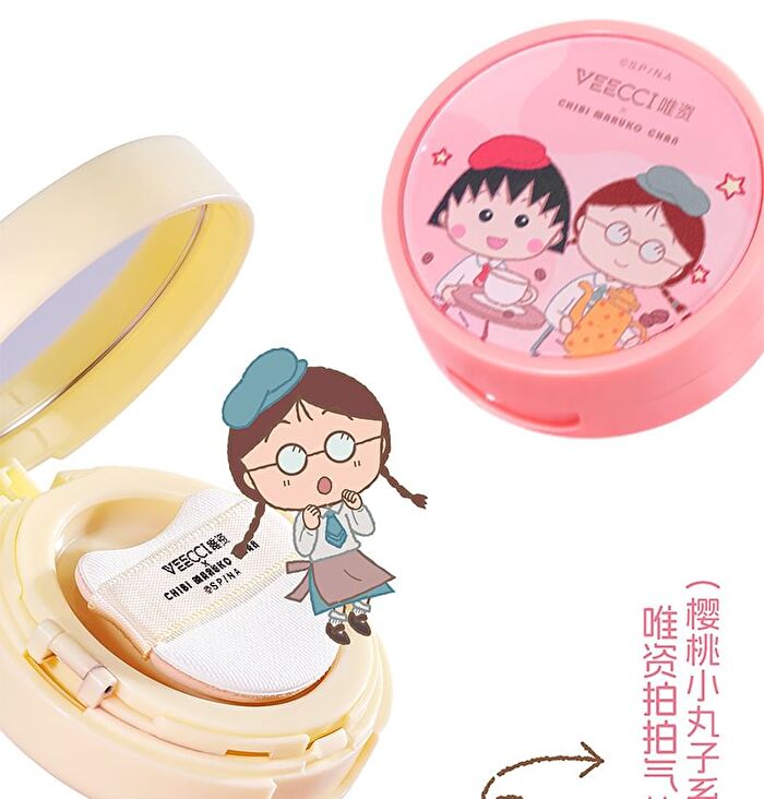 Veecci Touch Cushion Blush Chibi Maruko Chan Edition - 6 Colors - M01# Guava Pink - 3g