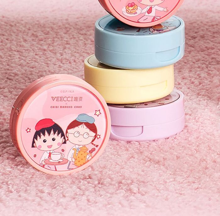 Veecci Touch Cushion Blush Chibi Maruko Chan Edition - 6 Colors - M01# Guava Pink - 3g